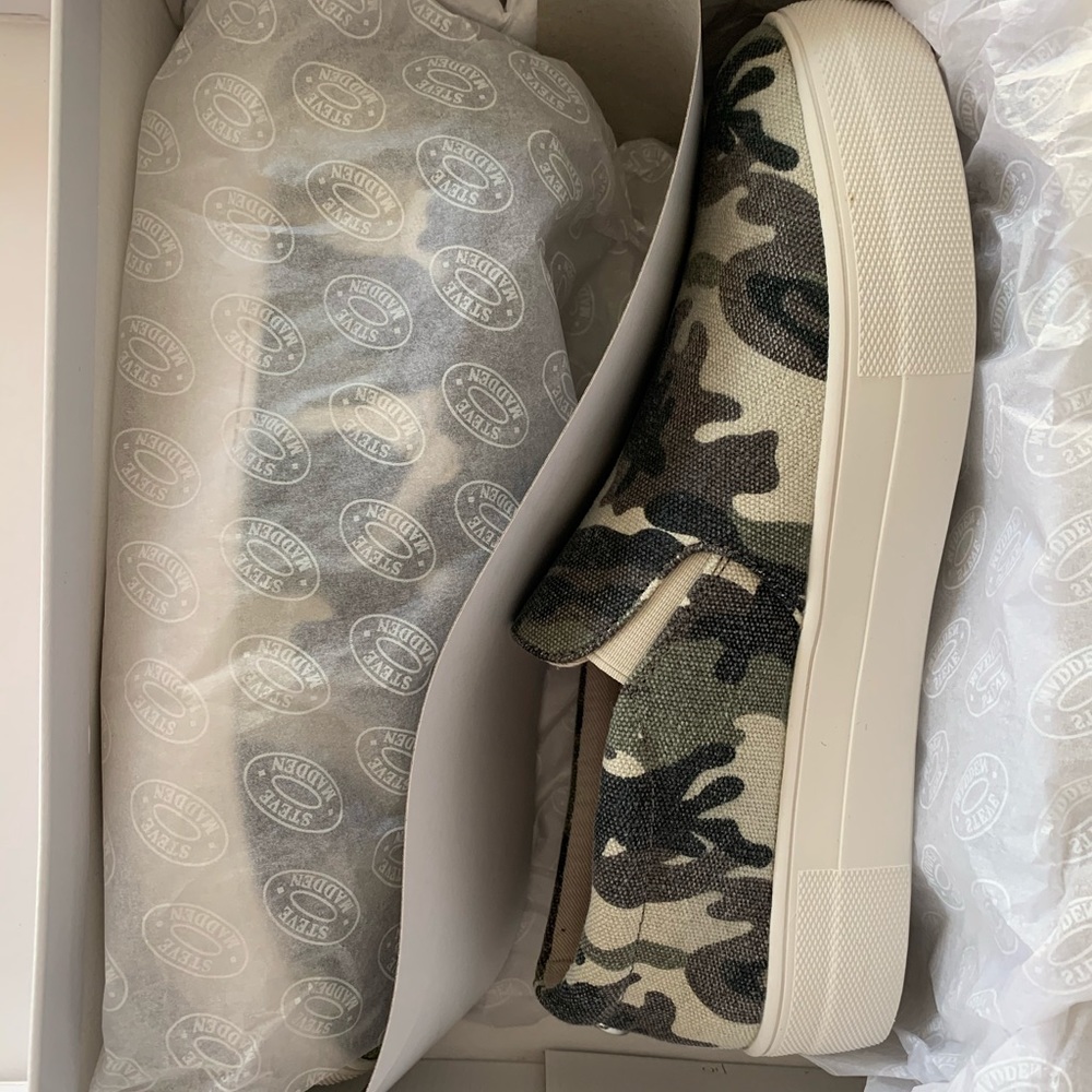 COPY - Steve Madden camo slip ons